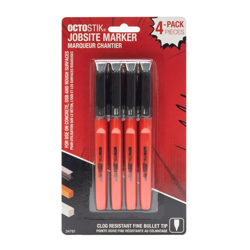 Octostik Fine Bullet Point Jobsite Marker (4-Pack) - Image 2