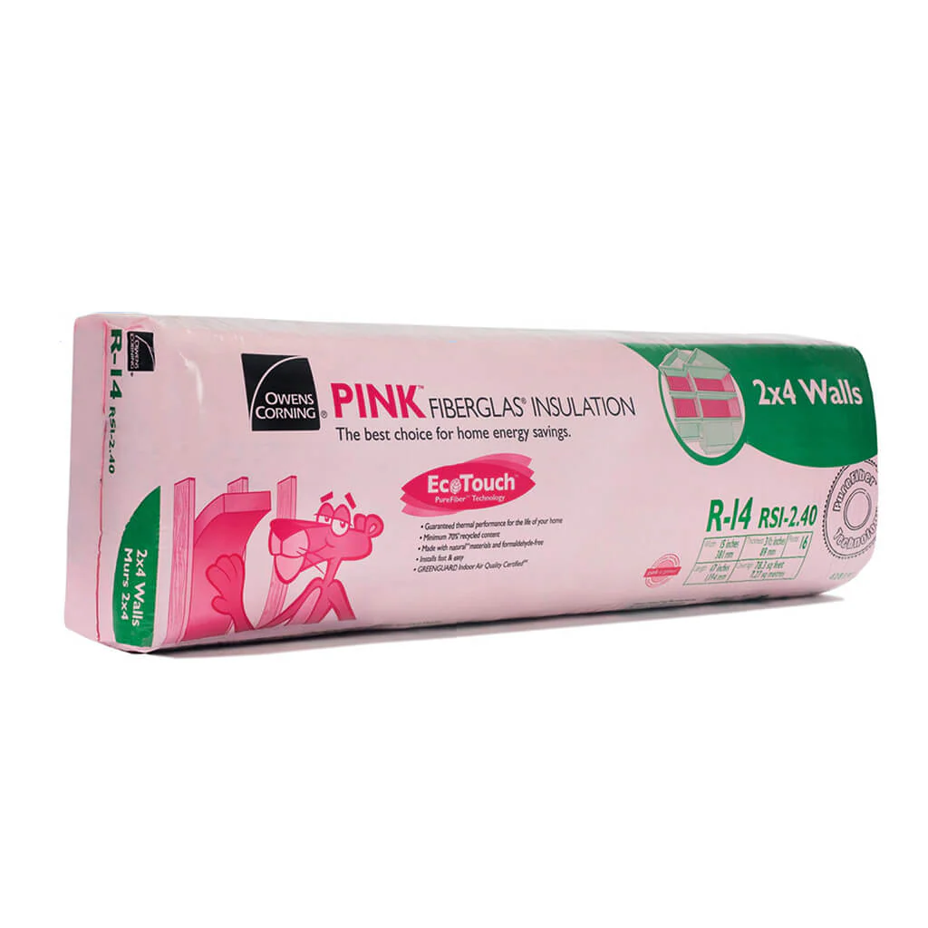 Owens Corning R-14 EcoTouch 23 in. x 47 in. x 3.5 in. Pink Fiberglas Insulation (120.1 sq. ft.)