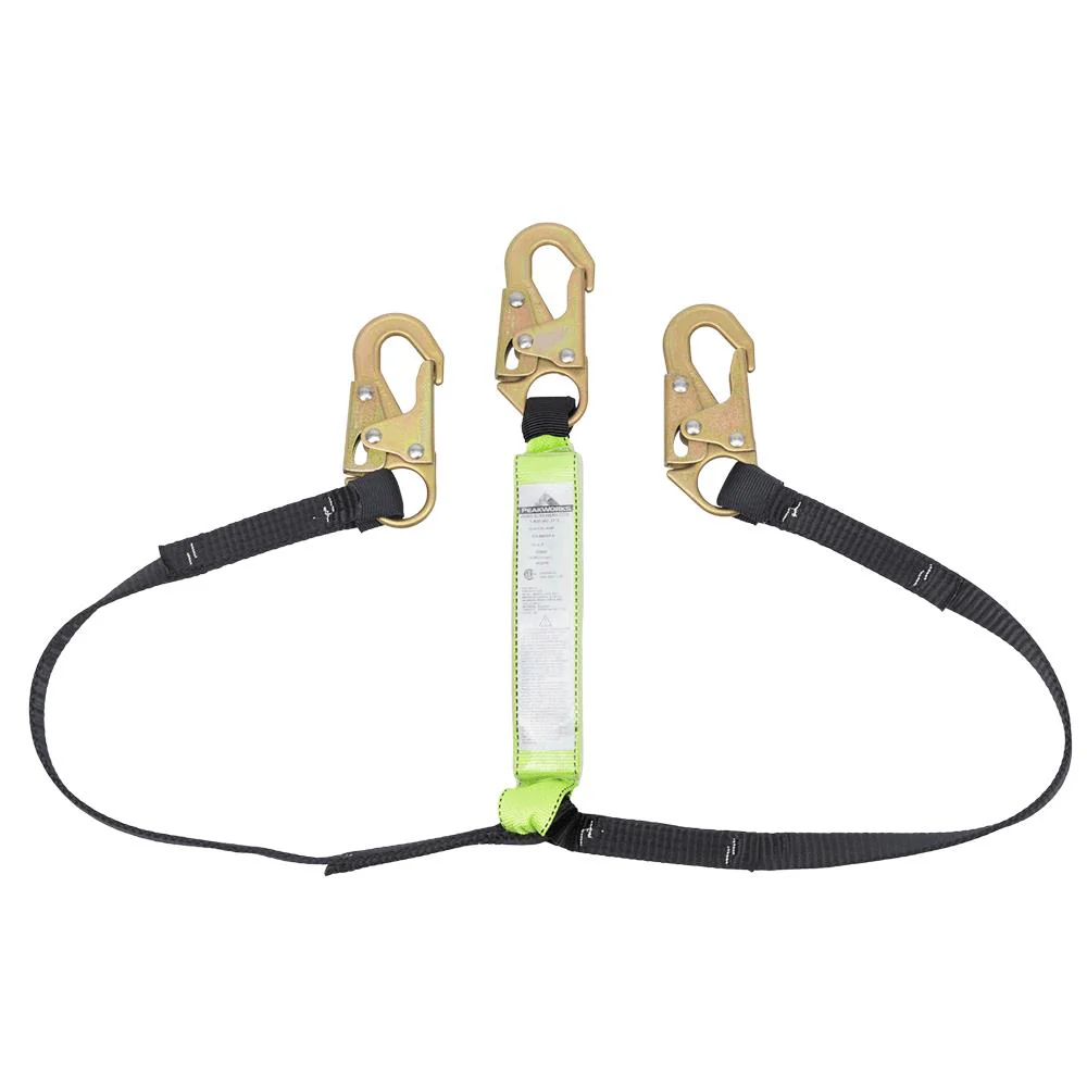 Peakworks SA-640000-6 6' Twin Leg Shock Shock Absorbing Lanyard with Snap Hooks