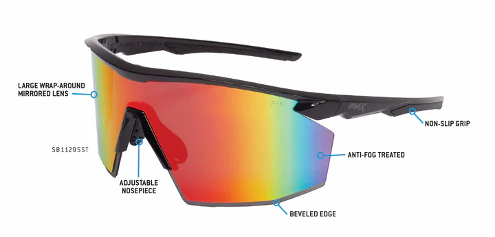 Pyramex PMXSPEC Anti Fog, Mirrored Safety Glasses - Image 7