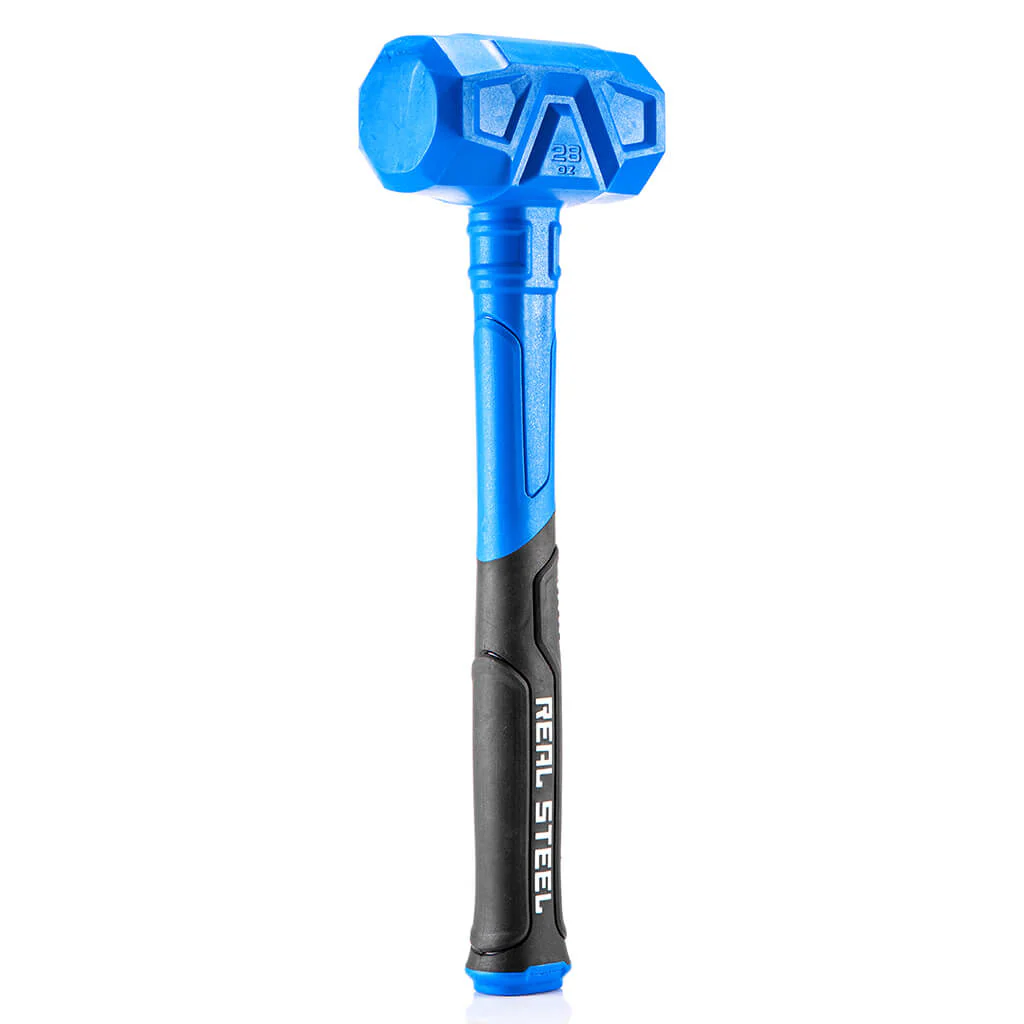 REAL STEEL 0317 28-oz. Blue Soft Face Dead Blow Hammer - Image 2