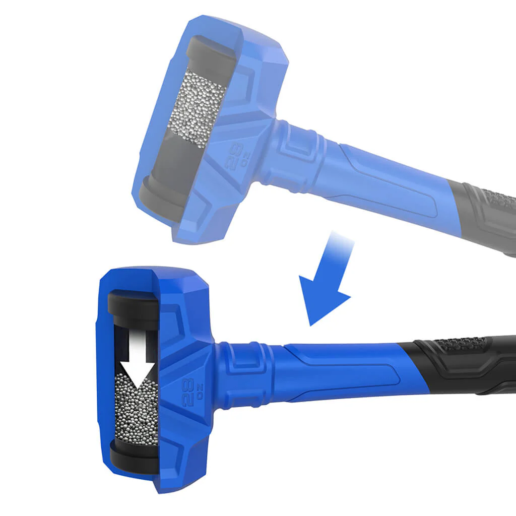 REAL STEEL 0317 28-oz. Blue Soft Face Dead Blow Hammer - Image 3