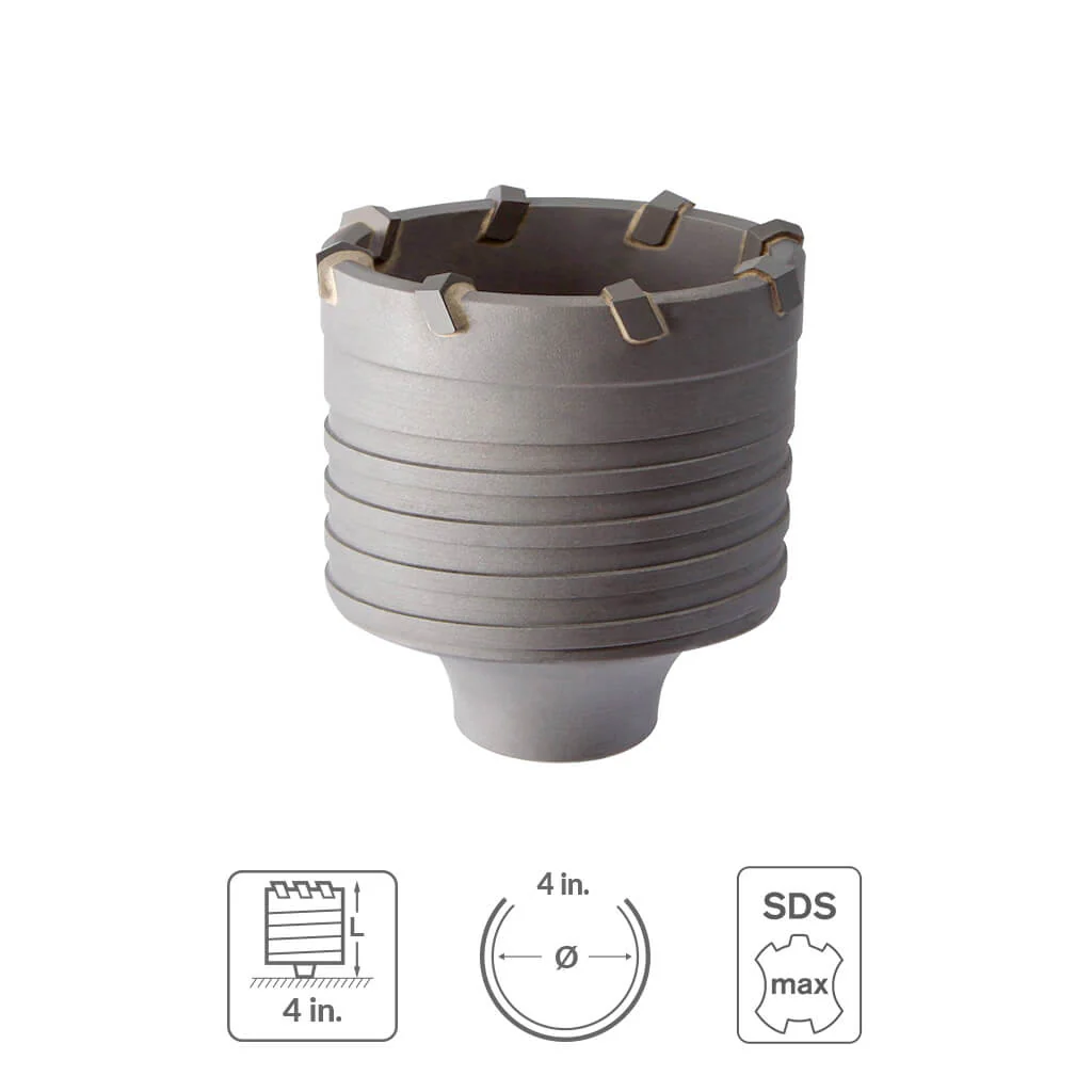 Sabercut SDS Max 4 in. Core Bit Cup
