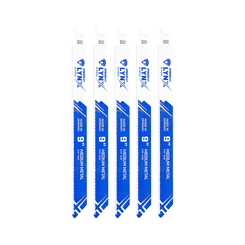 Sabercut Lynx 9 in. x 18TPI BiM Reciprocating Saw Blade For Medium Thickness Metal (5-Pack)