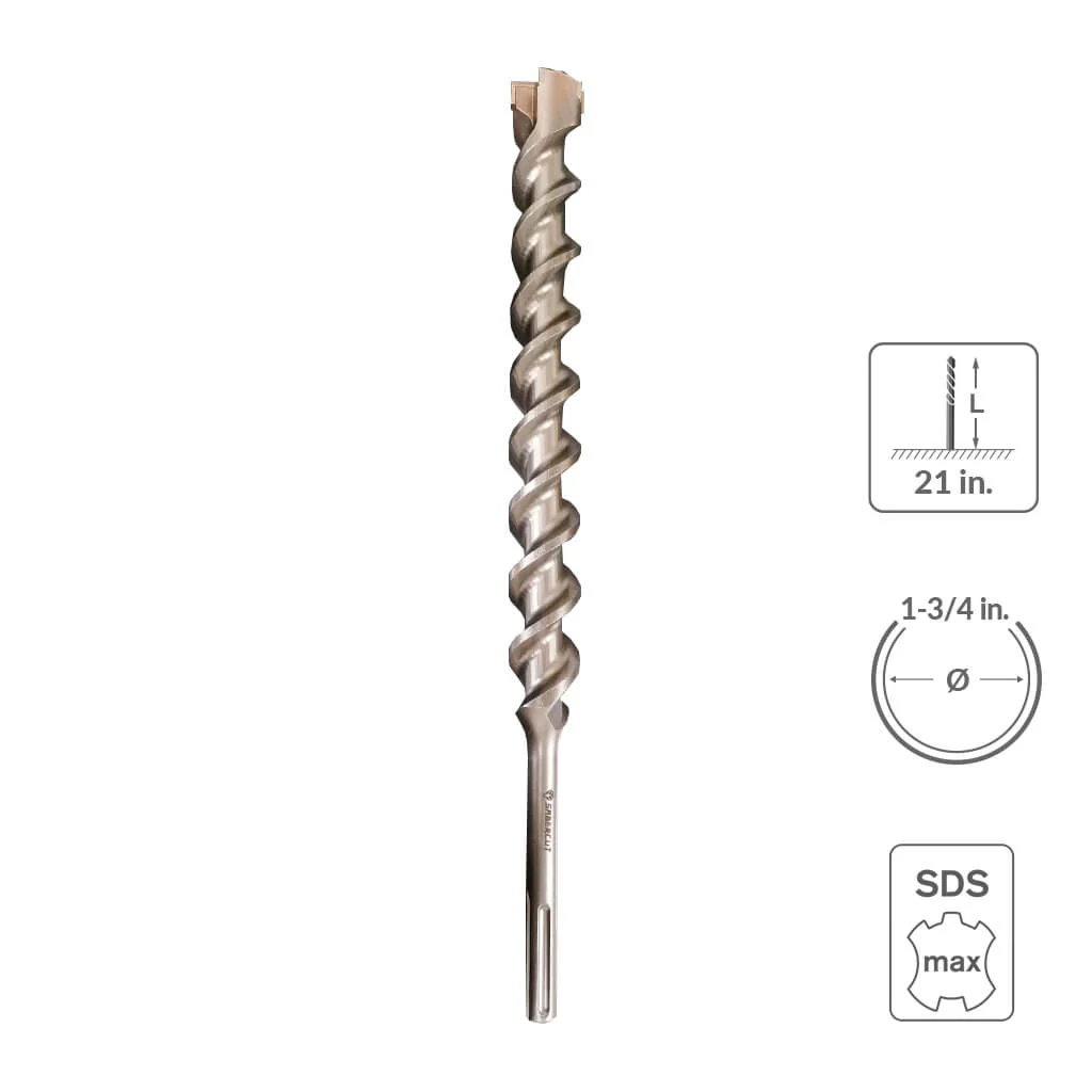 SABERCUT  1-3/4 in. x 36 in. SDS MAX 6-Cutter Carbide Tip Concrete & Rebar Hammer Drill Bit - Image 27