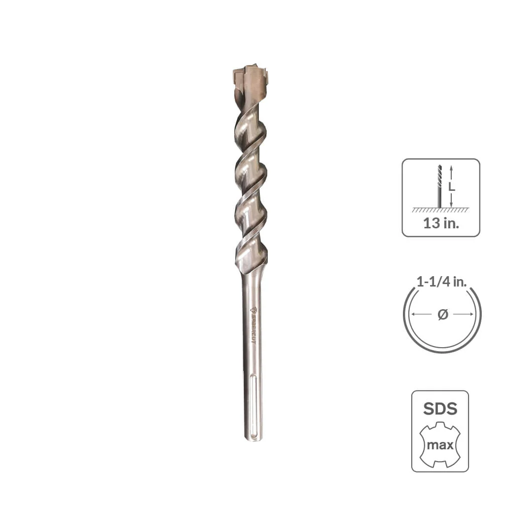 SABERCUT  1-3/4 in. x 36 in. SDS MAX 6-Cutter Carbide Tip Concrete & Rebar Hammer Drill Bit - Image 38