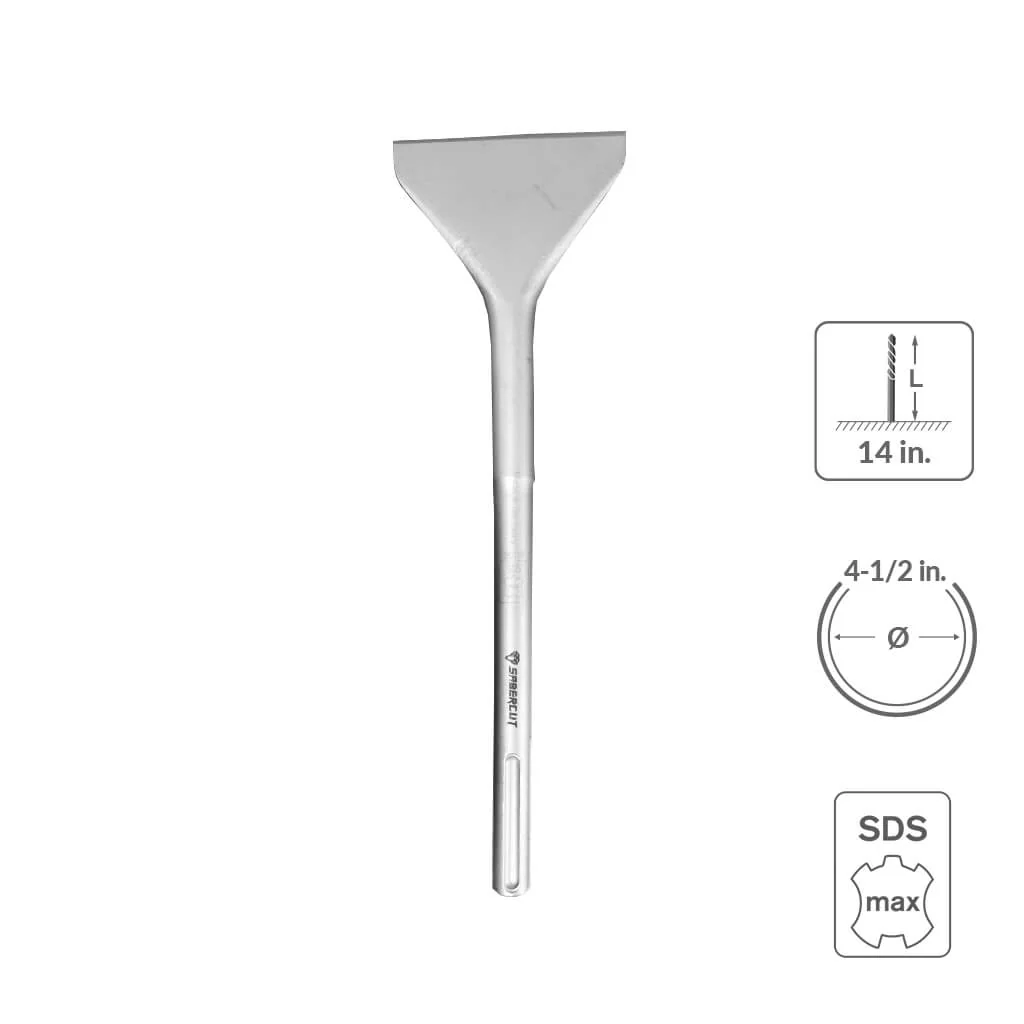 Sabercut 4-1/2 in. x 14 in. SDS MAX Flat Chisel
