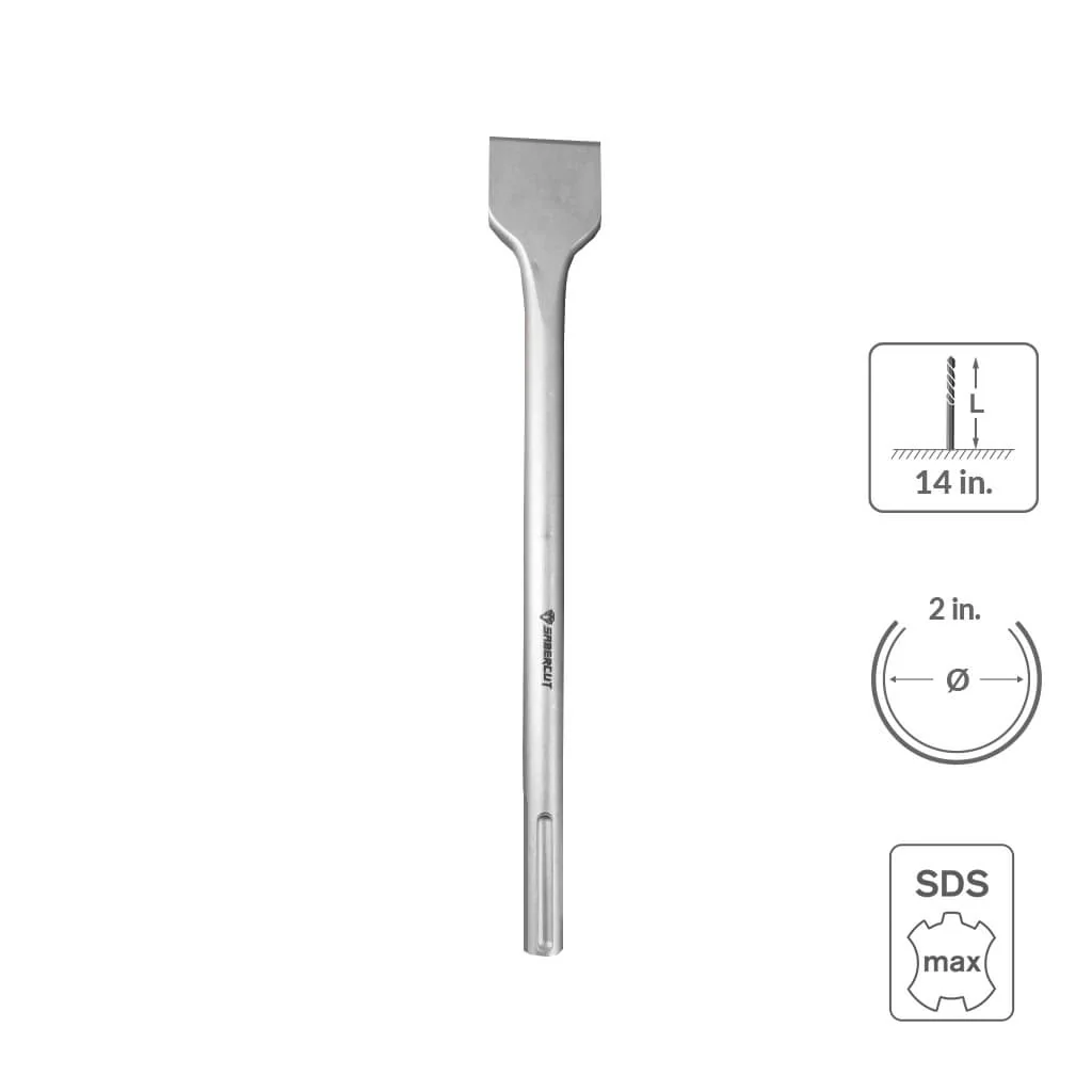Sabercut 4-1/2 in. x 14 in. SDS MAX Flat Chisel - Image 5