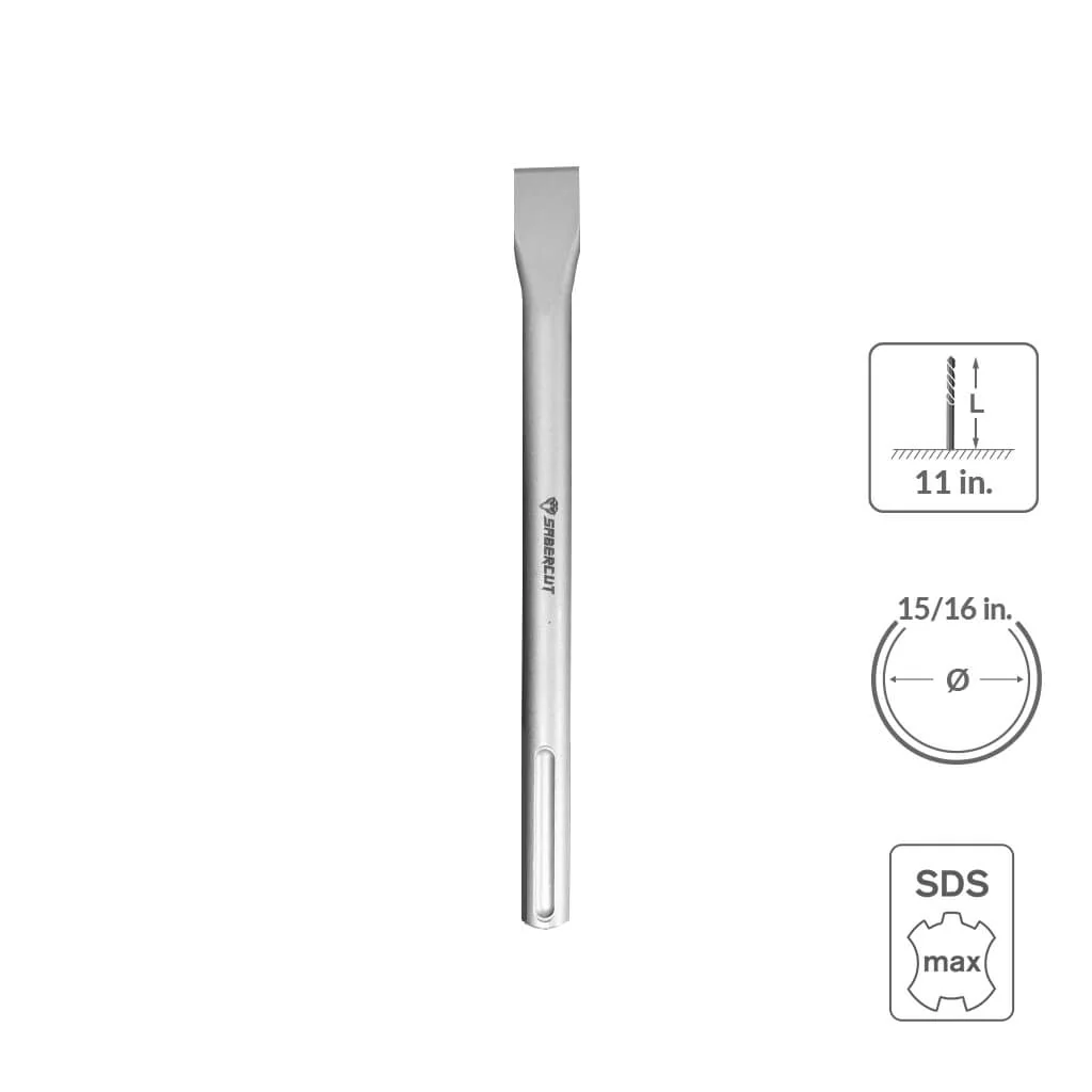 Sabercut 4-1/2 in. x 14 in. SDS MAX Flat Chisel - Image 9