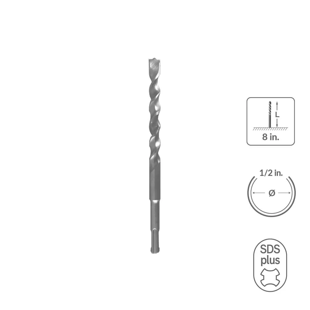 SABERCUT 7/8 in. x 12 in. SDS PLUS 2-Cutter Carbide Tip Concrete Drill Bit - Image 38