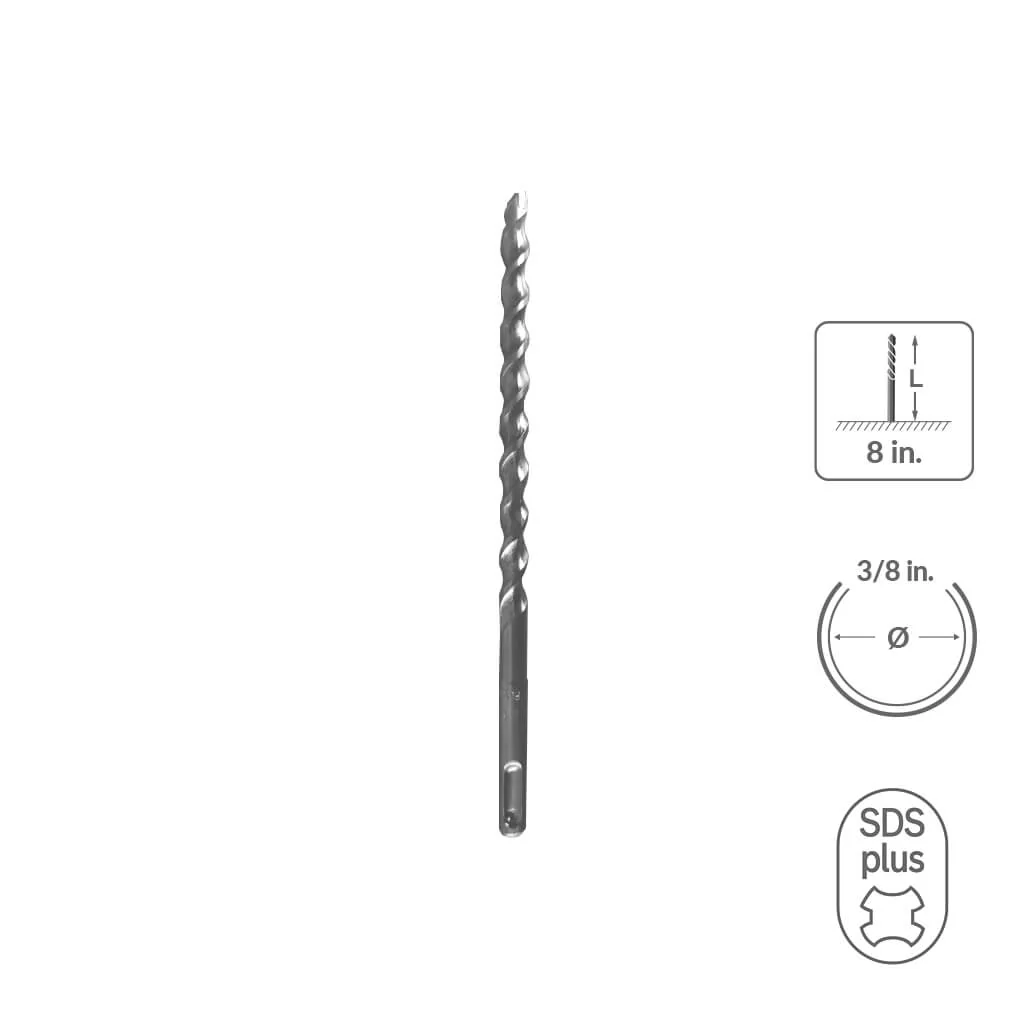 SABERCUT 7/8 in. x 12 in. SDS PLUS 2-Cutter Carbide Tip Concrete Drill Bit - Image 39