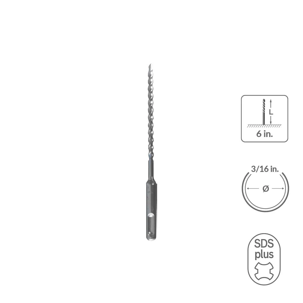 SABERCUT 7/8 in. x 12 in. SDS PLUS 2-Cutter Carbide Tip Concrete Drill Bit - Image 49