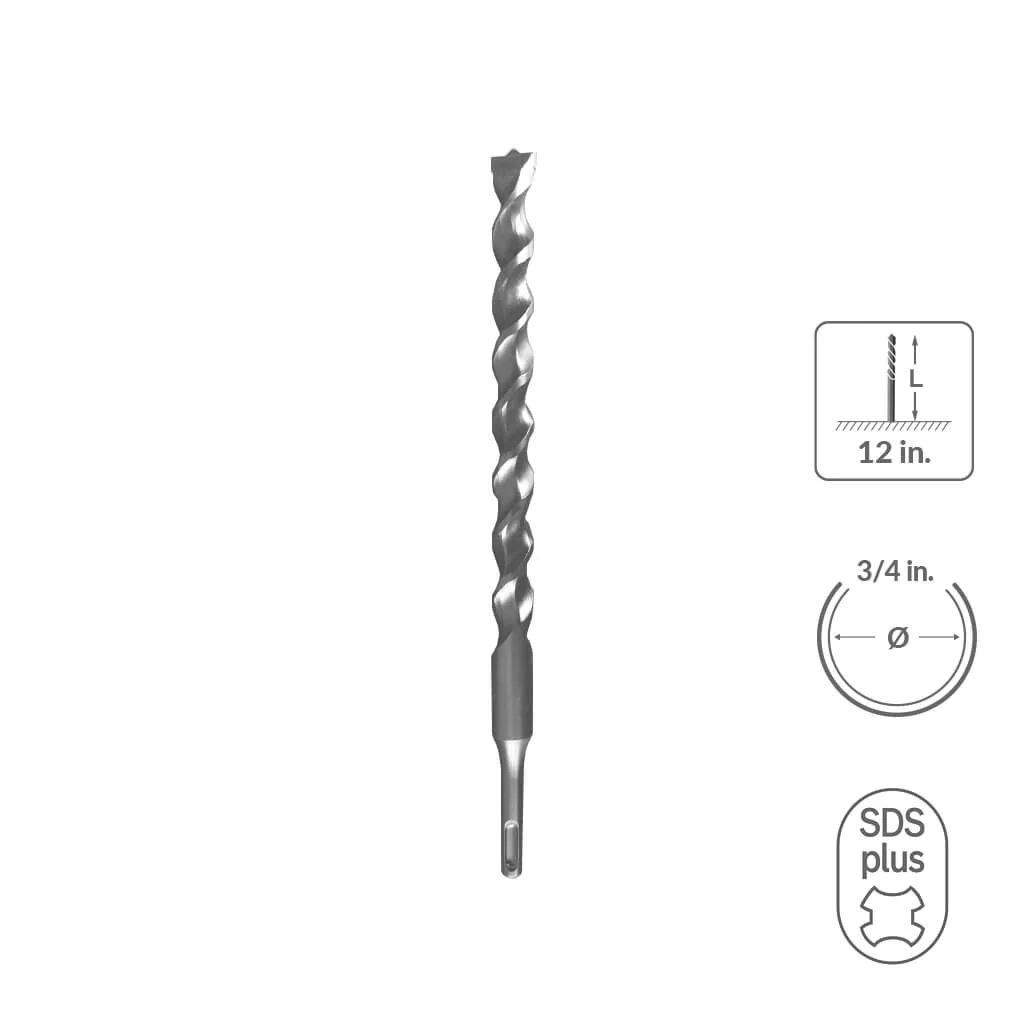 SABERCUT 7/8 in. x 18 in.SDS PLUS 2-Cutter Carbide Tip Concrete Drill Bit - Image 41