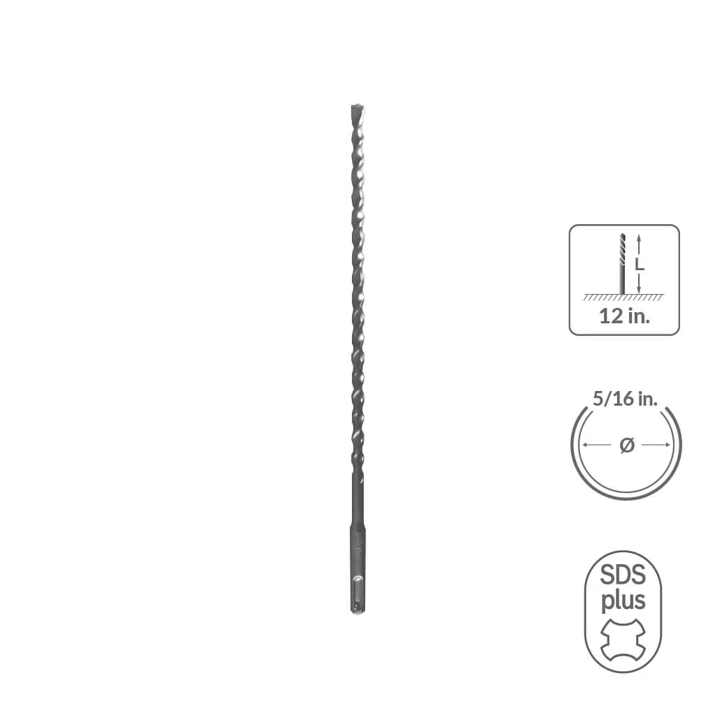 SABERCUT 7/8 in. x 18 in.SDS PLUS 2-Cutter Carbide Tip Concrete Drill Bit - Image 45