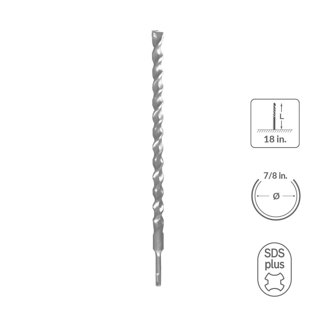 SABERCUT 3/4 in. x 6 in. SDS PLUS 2-Cutter Carbide Tip Concrete Drill Bit - Image 12