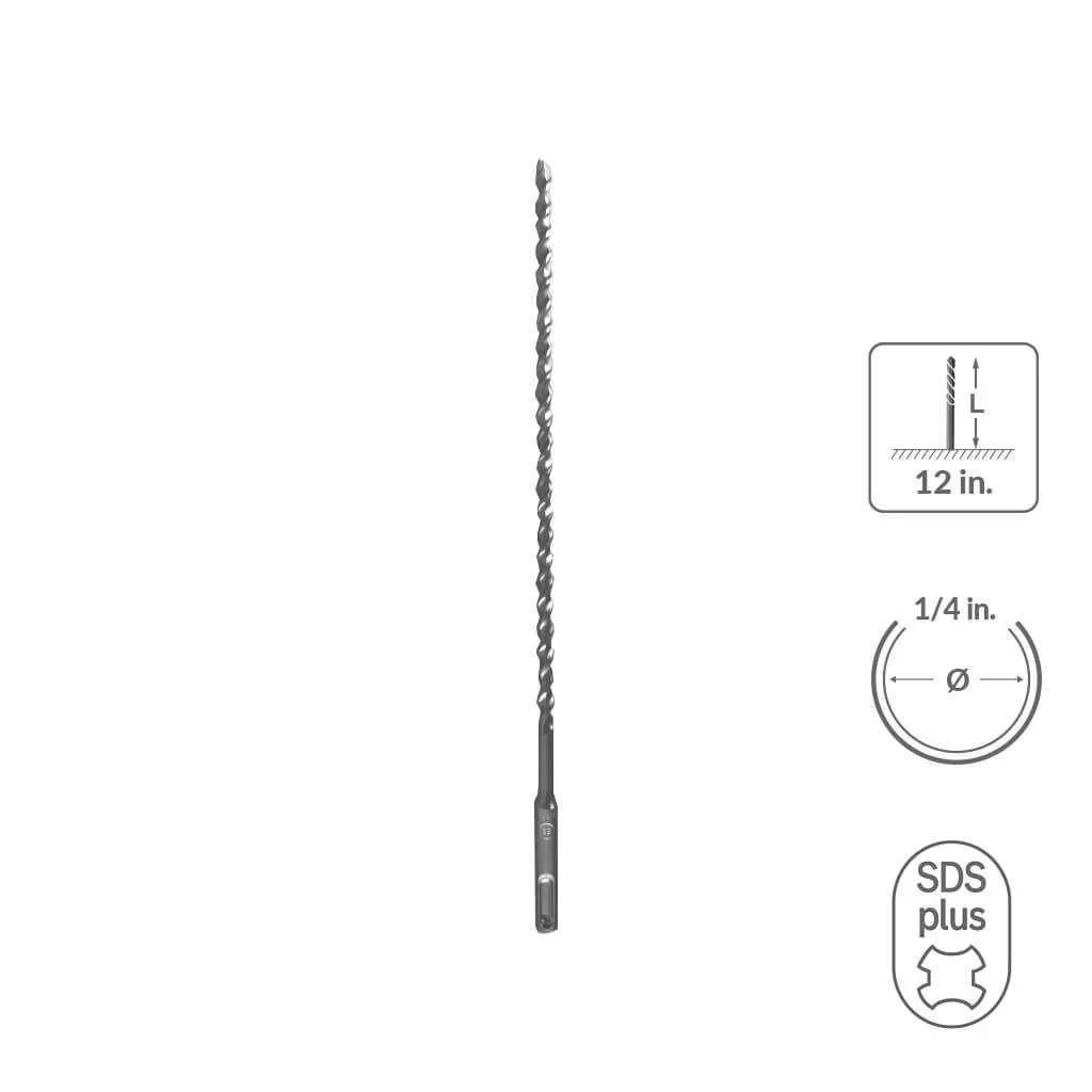 SABERCUT 3/4 in. x 6 in. SDS PLUS 2-Cutter Carbide Tip Concrete Drill Bit - Image 34