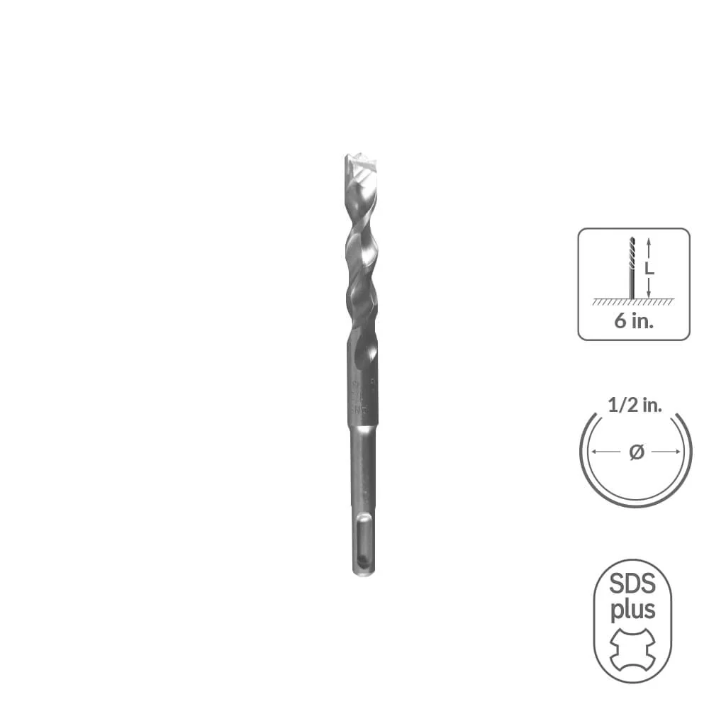 SABERCUT 3/4 in. x 6 in. SDS PLUS 2-Cutter Carbide Tip Concrete Drill Bit - Image 45