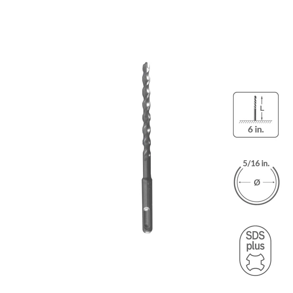 SABERCUT 3/4 in. x 6 in. SDS PLUS 2-Cutter Carbide Tip Concrete Drill Bit - Image 47