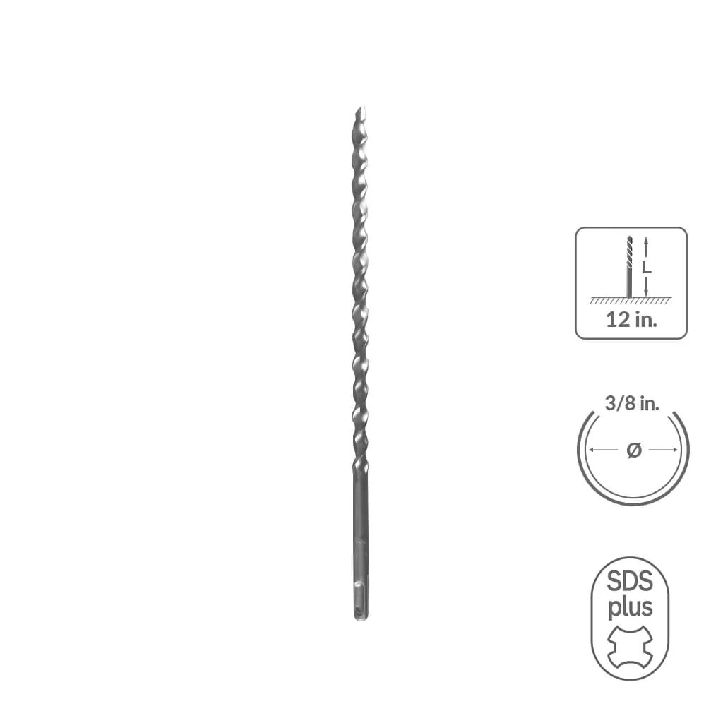 SABERCUT 3/4 in. x 8 in. SDS PLUS 2-Cutter Carbide Tip Concrete Drill Bit - Image 32