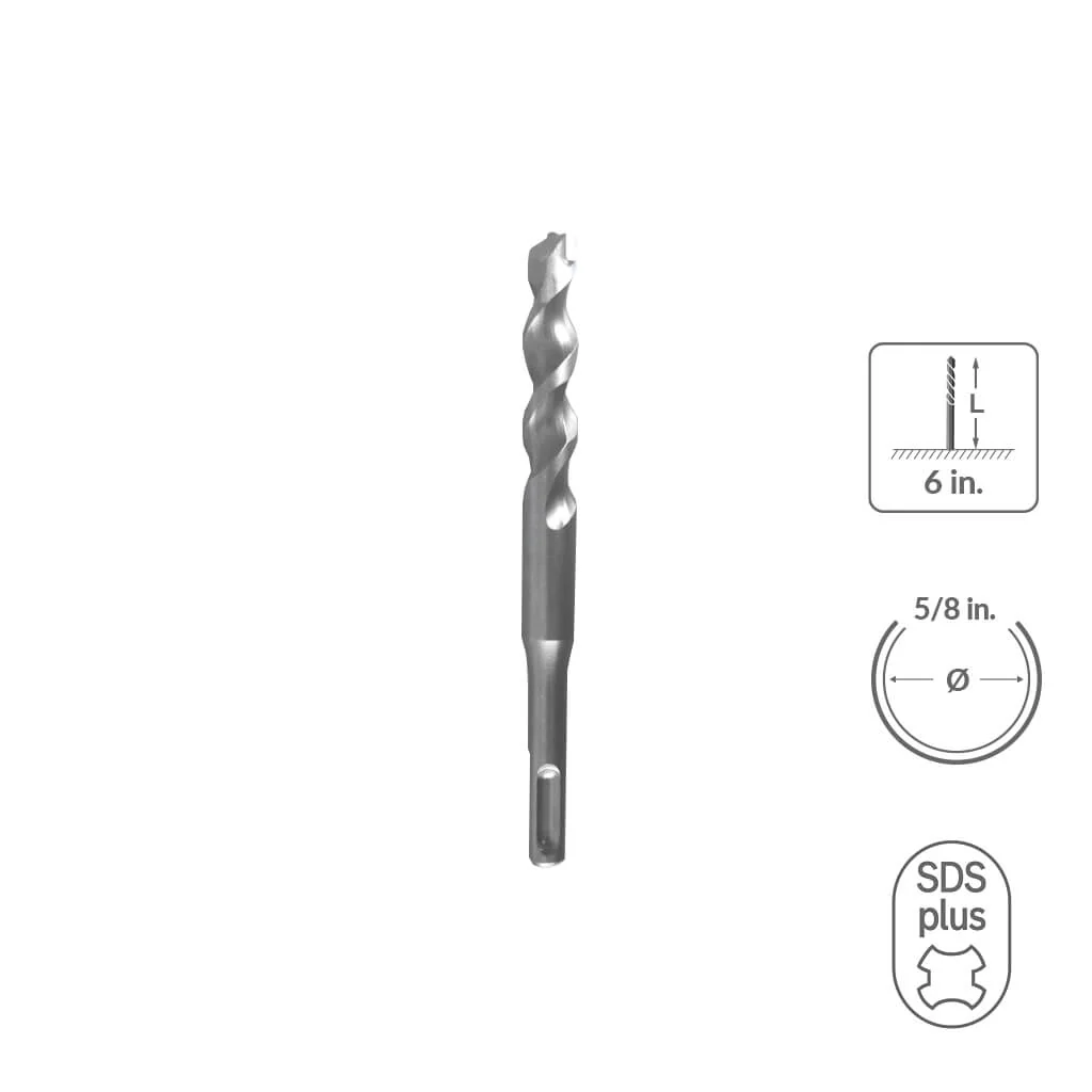 SABERCUT 3/4 in. x 8 in. SDS PLUS 2-Cutter Carbide Tip Concrete Drill Bit - Image 44