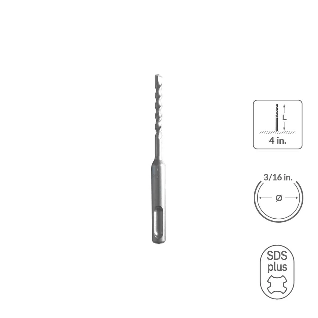 SABERCUT 3/4 in. x 8 in. SDS PLUS 2-Cutter Carbide Tip Concrete Drill Bit - Image 53