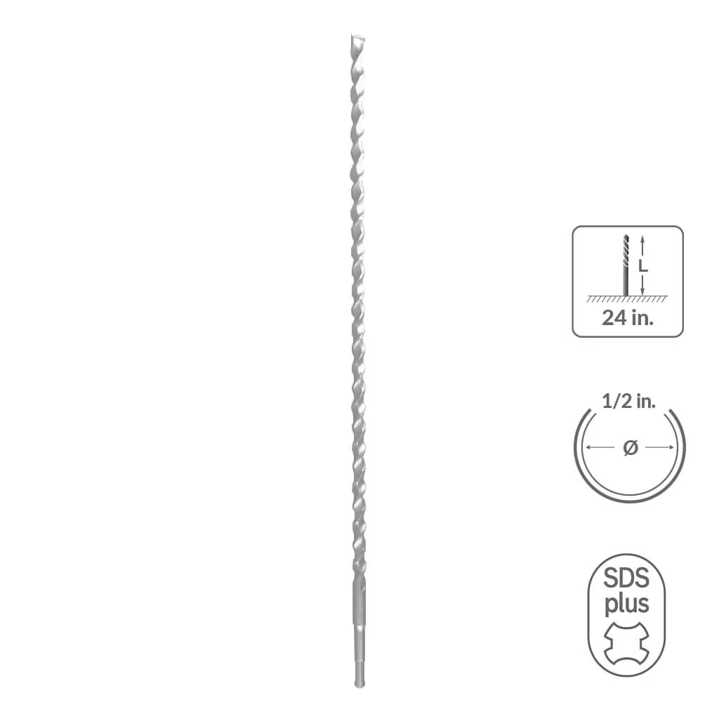 SABERCUT 3/4 in. x 8 in. SDS PLUS 2-Cutter Carbide Tip Concrete Drill Bit - Image 6