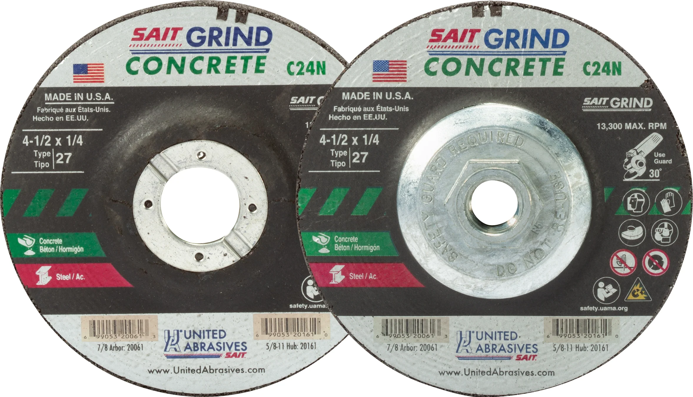 SAIT 20087 C24N T27 ABRASIVE CONCRETE GRINDING DISC7 InchesX5/8-11