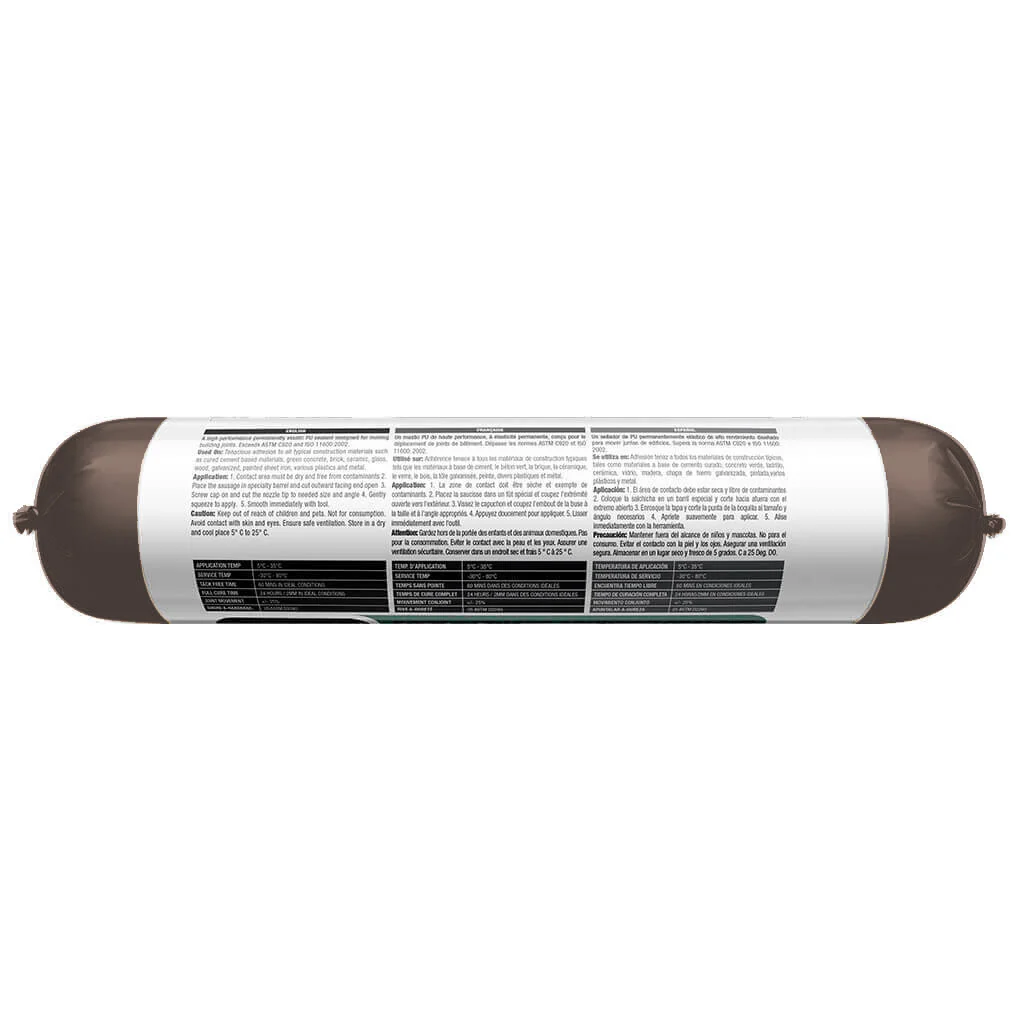 Selsil 600 ml Bronze Masonry and Metal Expanding Joints Polyurethane Adhesive Sealant Sausage - Image 2