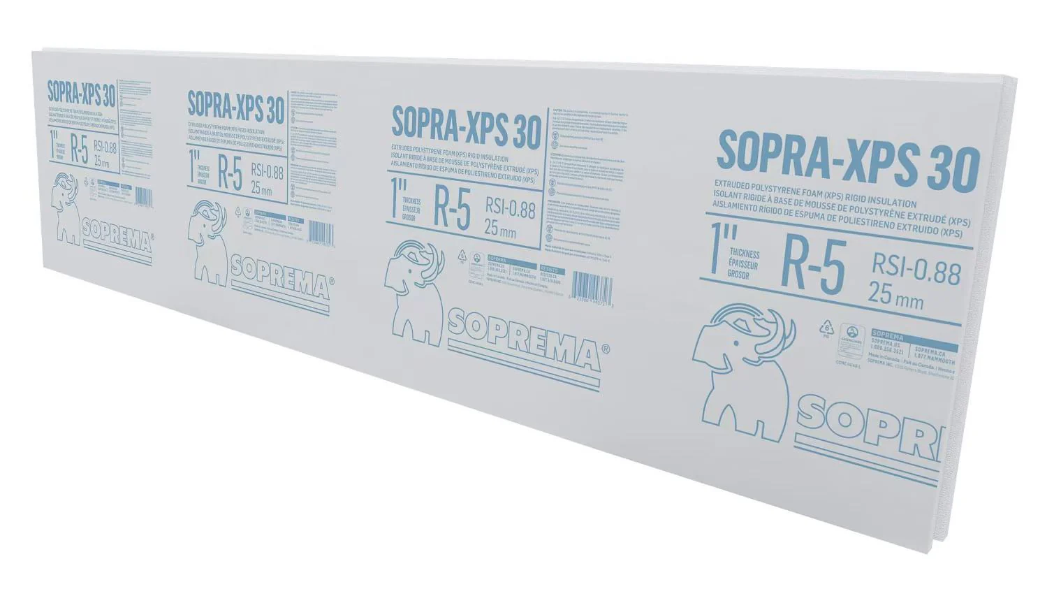 Sopra XPS-30 1 in. x 24 in. x 96 in.
  Butt-Edge Extruded Polystyrene Rigid Insulation