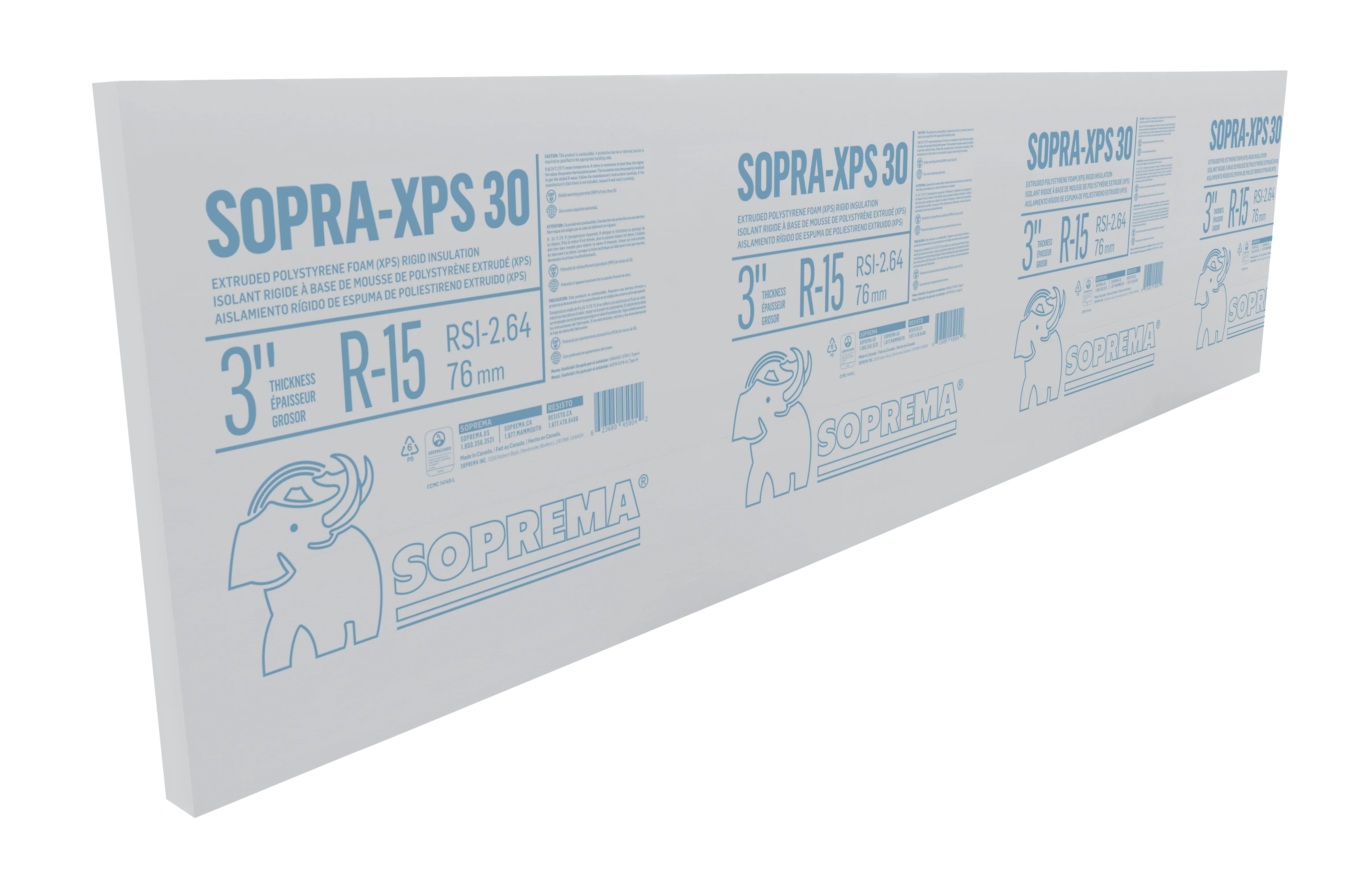 Sopra XPS-30 3 in. x 24 in. x 96 in.
  Butt-Edge Extruded Polystyrene Rigid Insulation