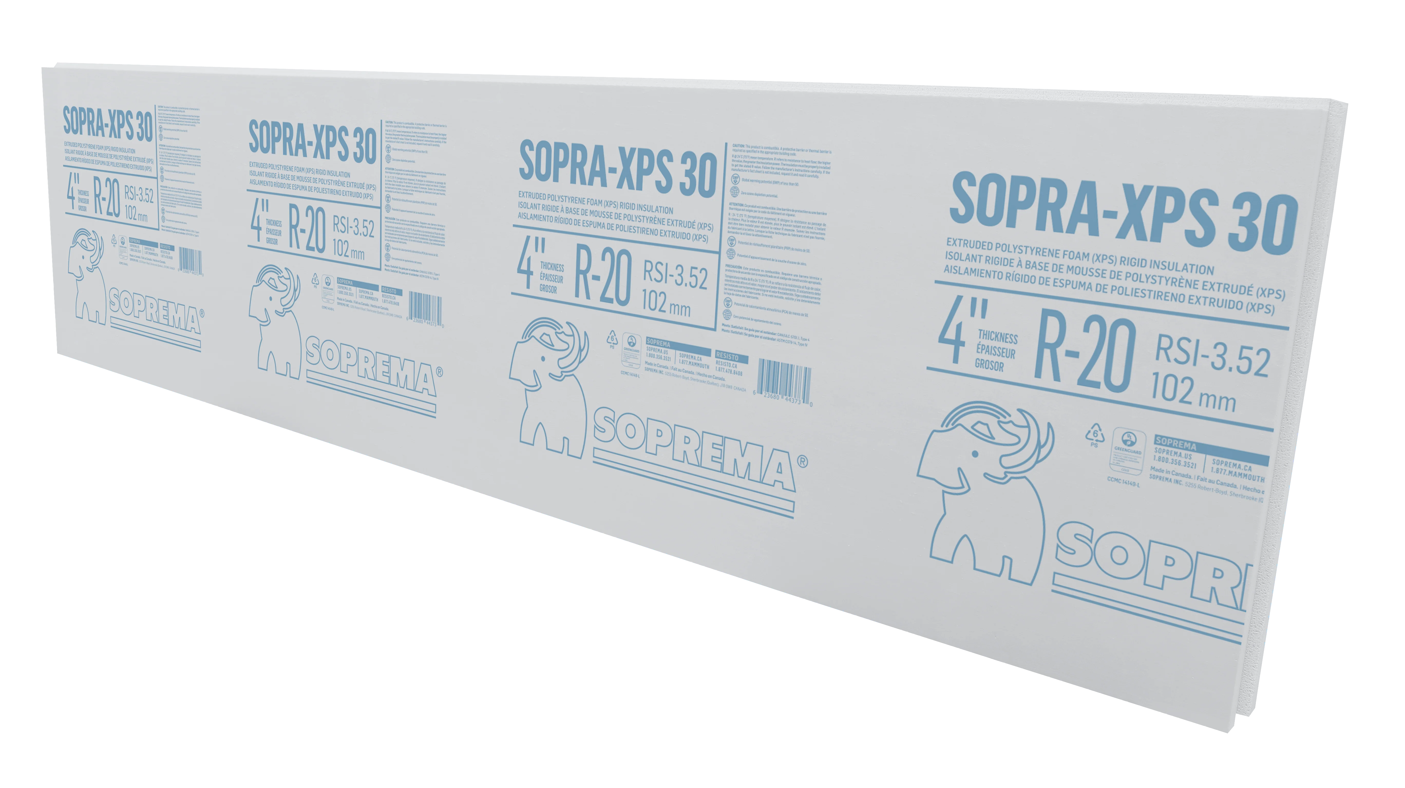 Sopra XPS-30 4 in. x 24 in. x 96 in.
  Shiplap Extruded Polystyrene Rigid Insulation