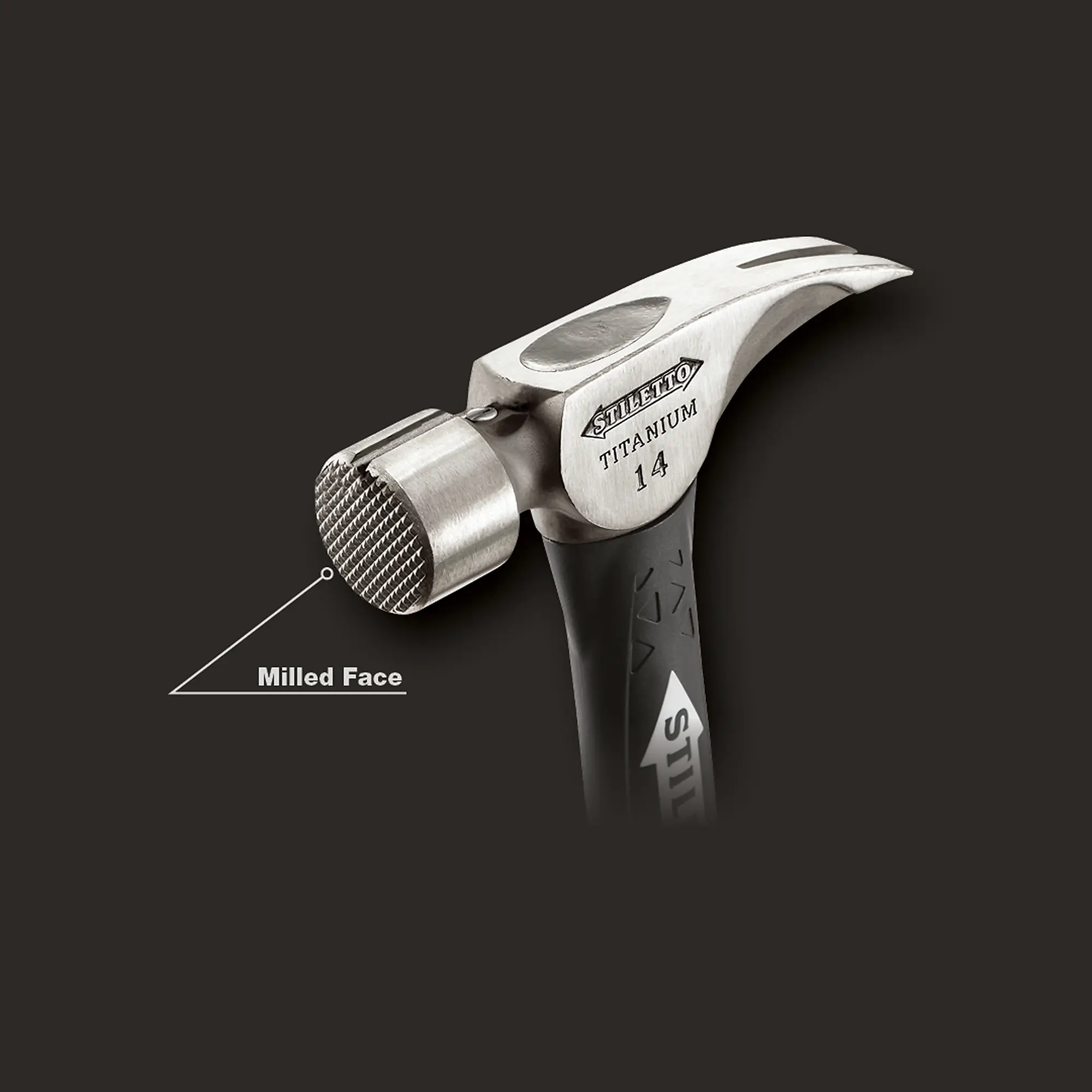 Stiletto TI14MCP16 14 oz. Milled/Curved Titanium Hammer with Fiberglass Handle - Image 5