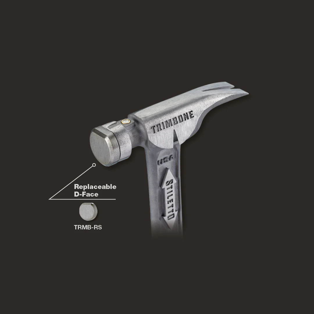 Stiletto TRMB 10 oz Smooth Face Curved Handle Titanium Hammer - Image 5