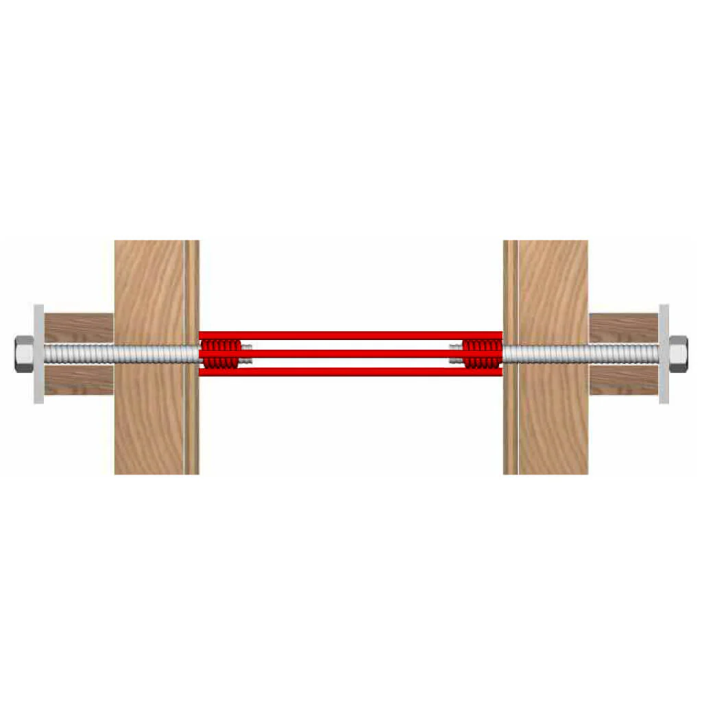 SureBuilt SBCFCT34400MM4S 3/4 in. x 450mm Heavy-Duty 4-Strut ConeFast Coil Tie (25-Pack)