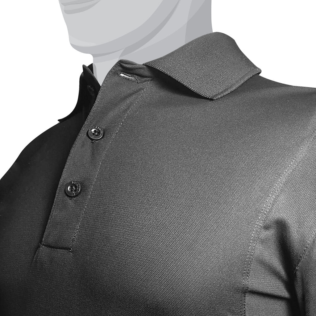 DuraDrive Men's Black Long Sleeve Polo T-Shirt - Image 3