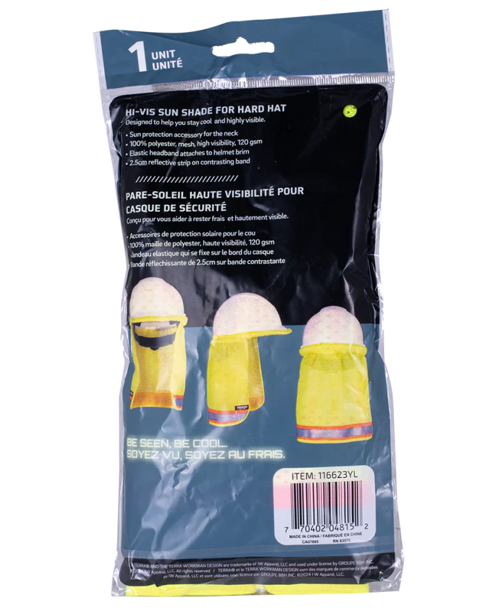 TERRA 116623 Hi-Vis Sun Shade For Hard Hat - Image 10