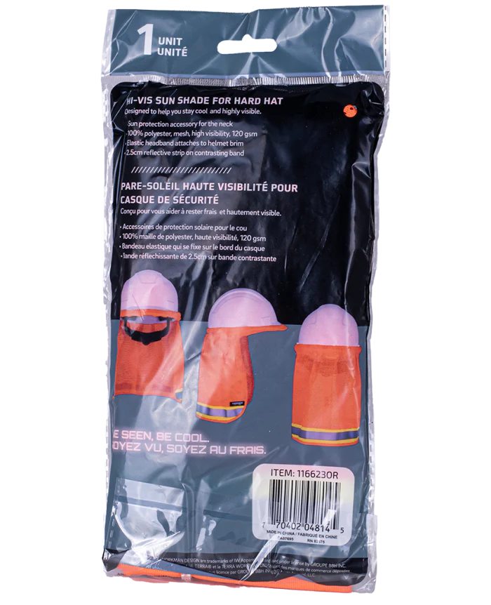 TERRA 116623 Hi-Vis Sun Shade For Hard Hat - Image 6