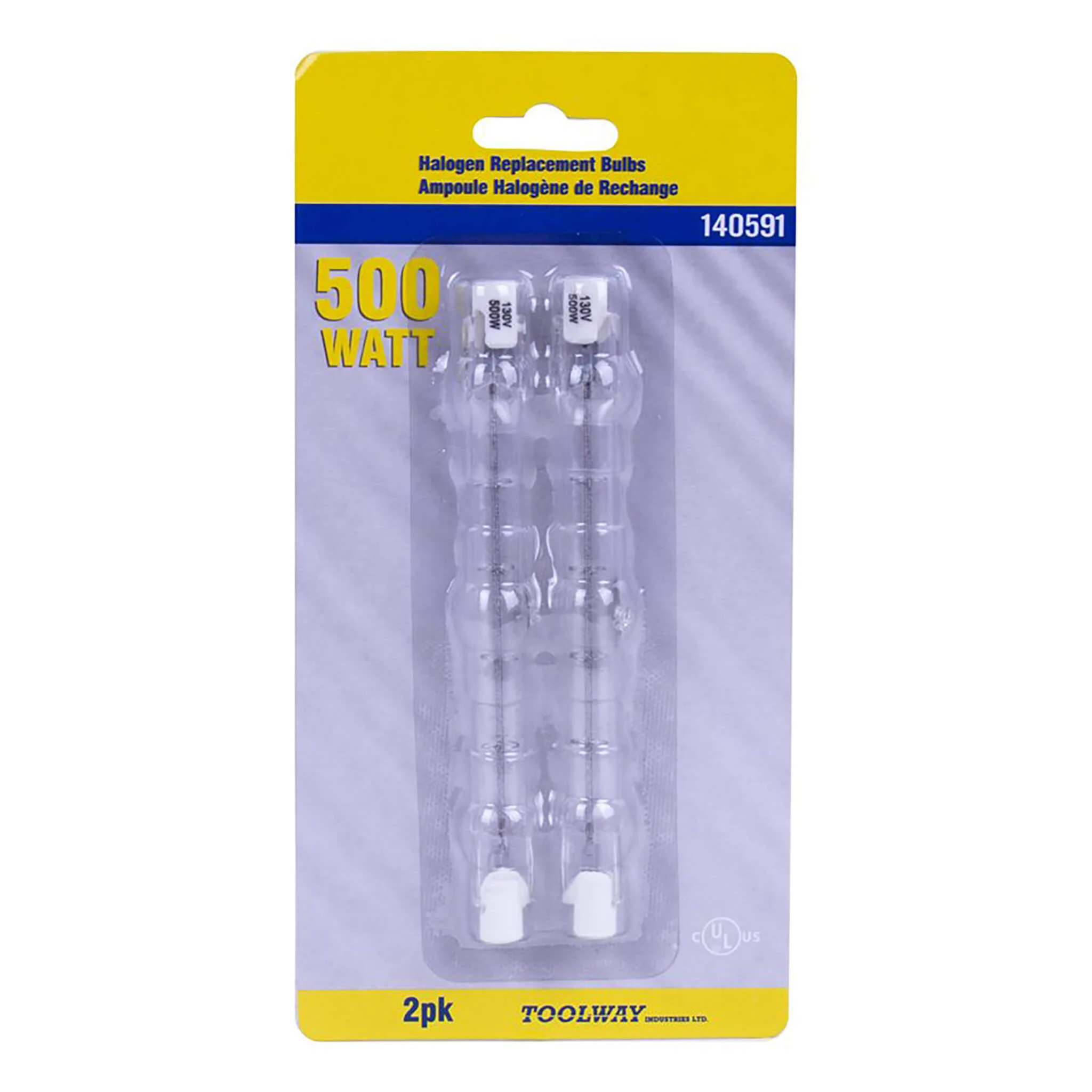 Toolway 140591 500-Watt Halogen Bulb (2-Pack)