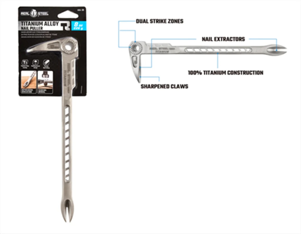 Real Steel 12 in Titanium 8 oz Nail Puller - Image 5