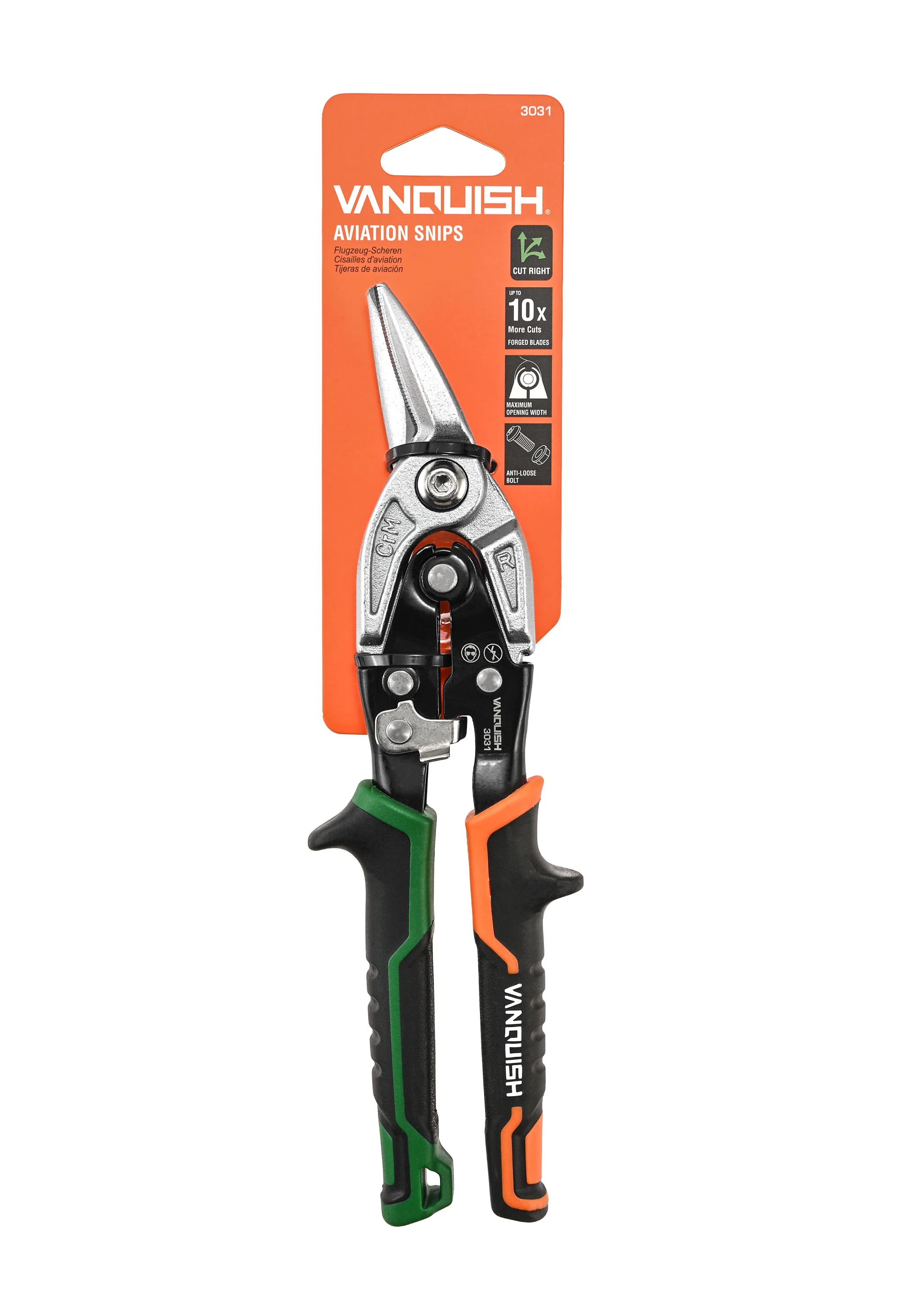 Vanquish 3031 10 in. Left-Cut Heavy Duty Aviation Snip - Image 2