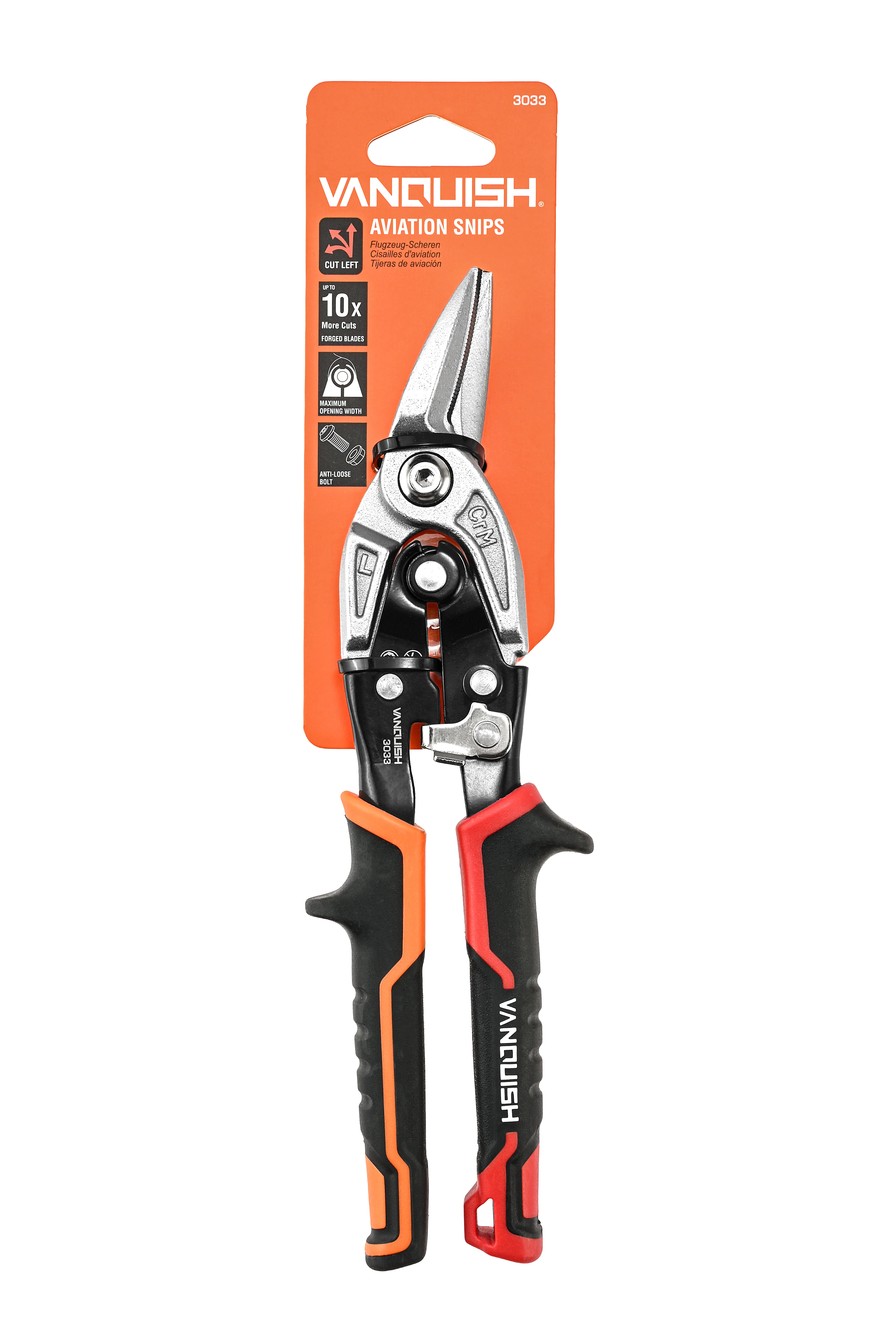 Vanquish 3033 10 in. Straight-Cut Heavy Duty Aviation Snip - Image 2