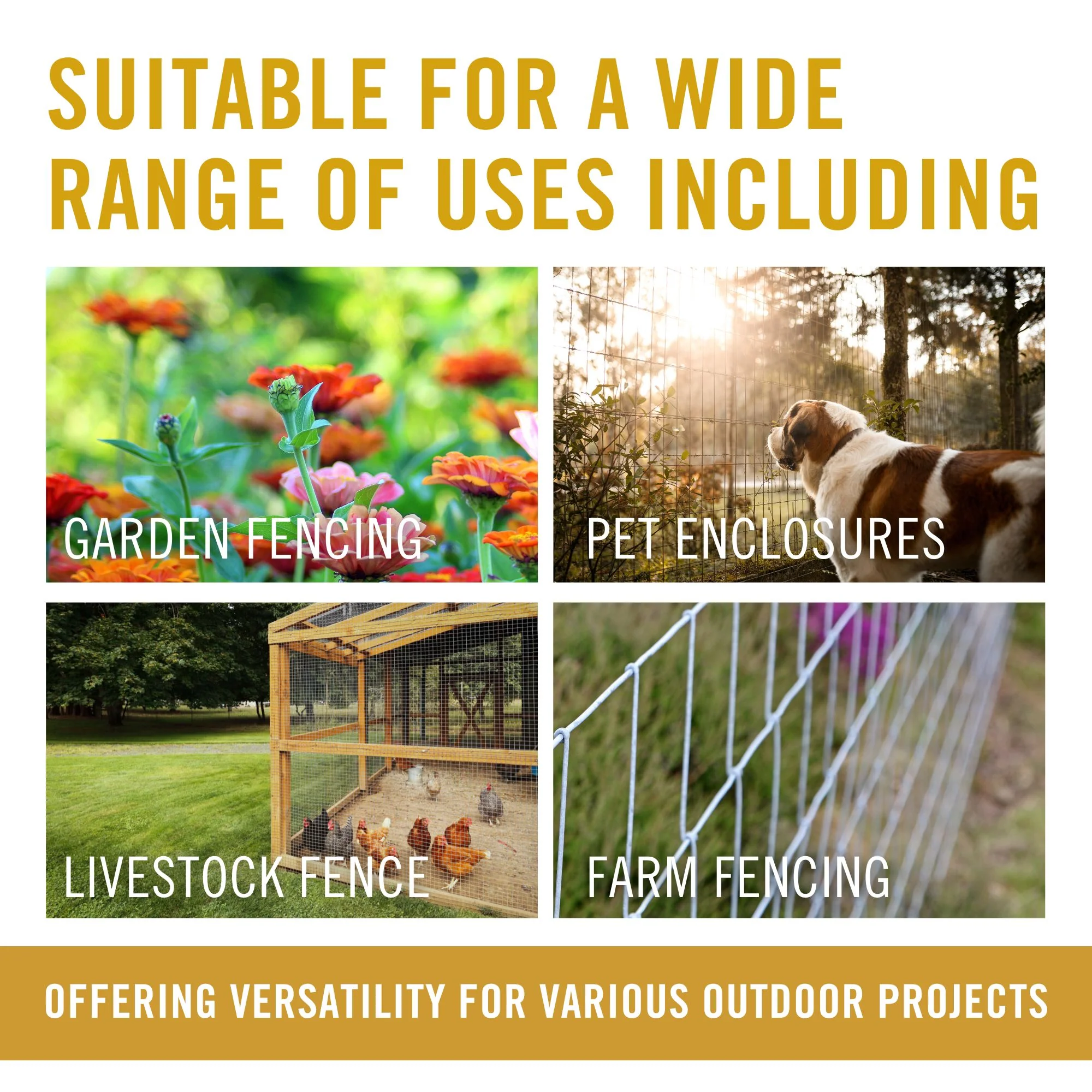 Welded Wire Fence Mesh Poultry Netting - Galv. 4 ft. x 25 ft. - Image 5