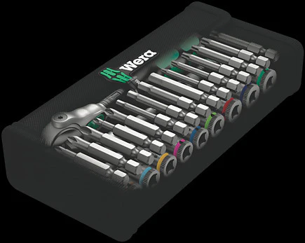 Wera 05004019001 8100 SA 9 Zyklop 1/4 in. Drive Imperial Speed Ratchet Set (28-Piece) - Image 2
