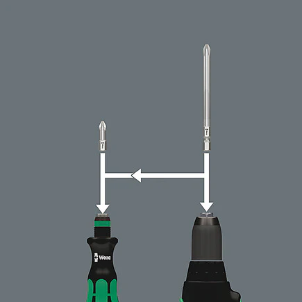 Wera 05059297001 33-Piece Kraftform Kompakt 62 Quick-Release Chuck Screwdriver and Bit Set - Image 3