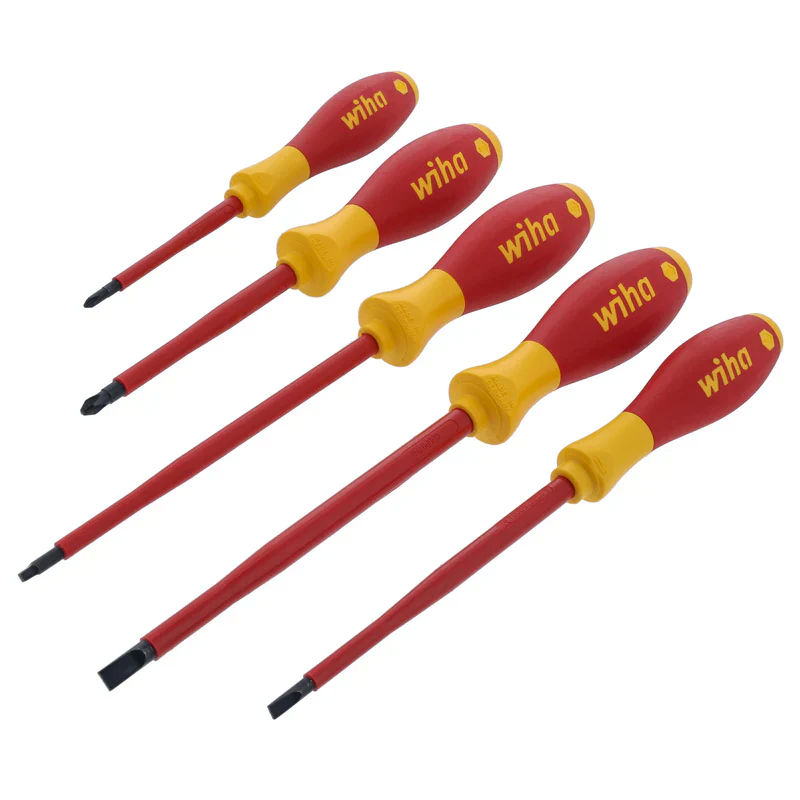 WIHA Insulated Softfinish Slotted/Phillips/Square Screwdriver Set 5 Pc - Image 2