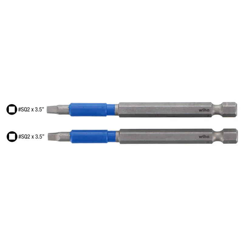 WIHA 3.5in Terminatorblue Impact Bit Square #2 2 Pack - Image 2