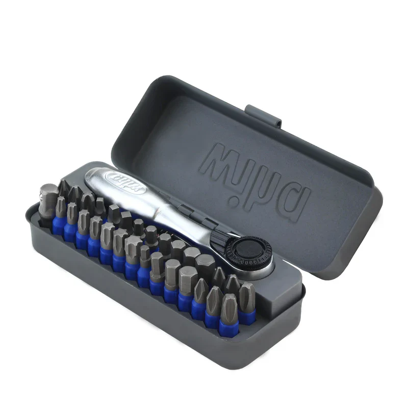 WIHA Gobox Terminatorblue Impact Bit Set With Mini Ratchet 32Pc - Image 2