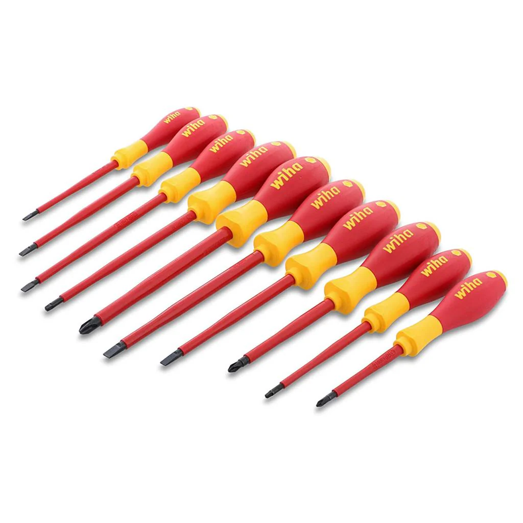 Wiha 32080 Insulated SoftFinish Slotted/Phillips/Square Screwdriver Set (10-Piece) - Image 3