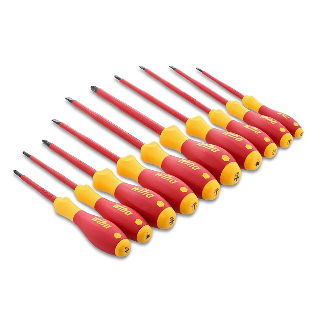 Wiha 32080 Insulated SoftFinish Slotted/Phillips/Square Screwdriver Set (10-Piece) - Image 4